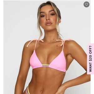 White Fox Boutique NEW true colors bikini top xs
